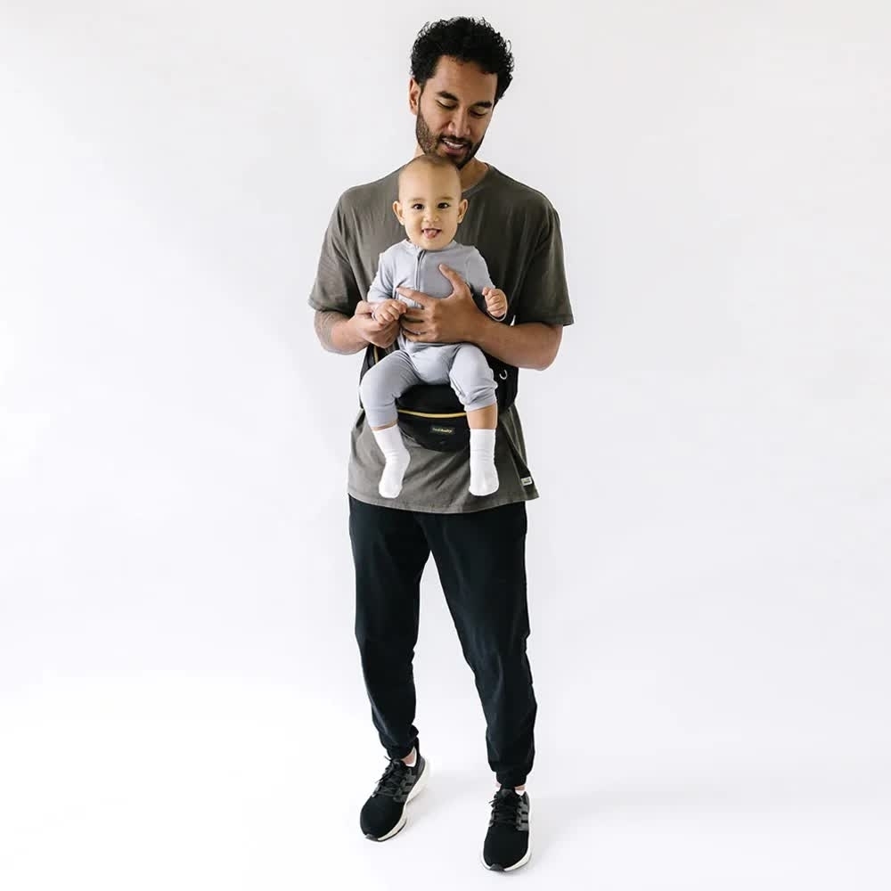 Black tush baby Hands-Free Baby Waist Seat Belt - Comfortable Support for Moms